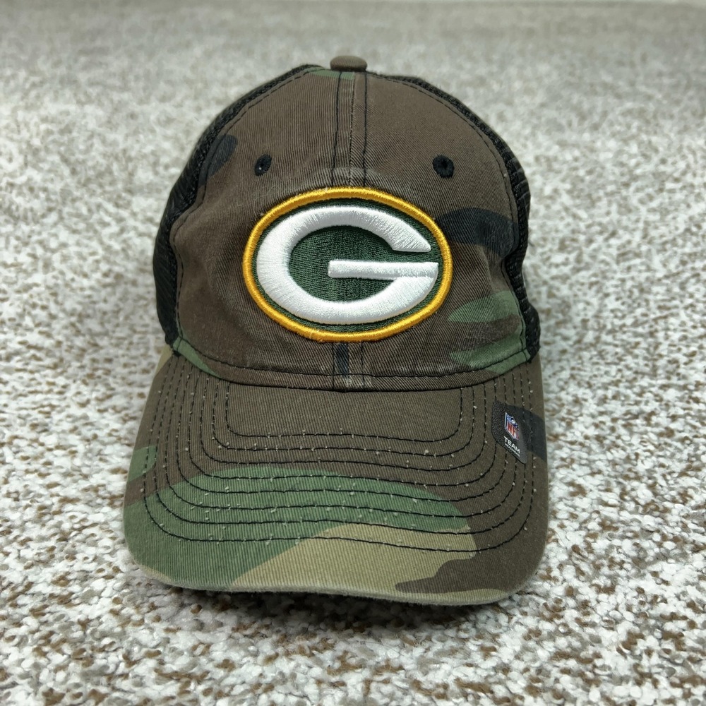 Green Bay Packers Hat Cap Snap Back Boys One Size Camo NFL Football New‎ Era